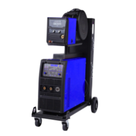 MIG-350/500DP, DOUBLE PULSE MIG/MMA ENCLOSED WIREINSIDE,WATER COOLER WITH TROLLEY